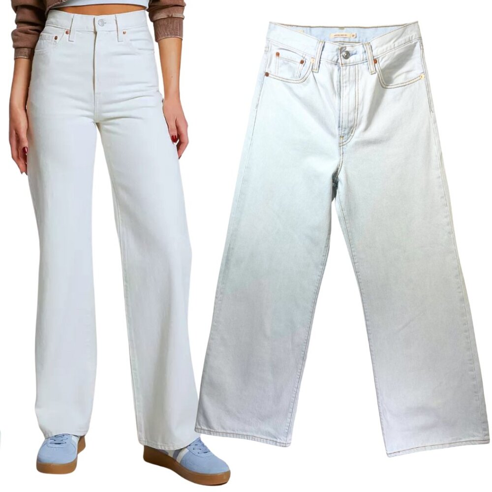 Levi’s Ribcage Wide Leg Jeans “Far & Wide” Light Wash Size 30